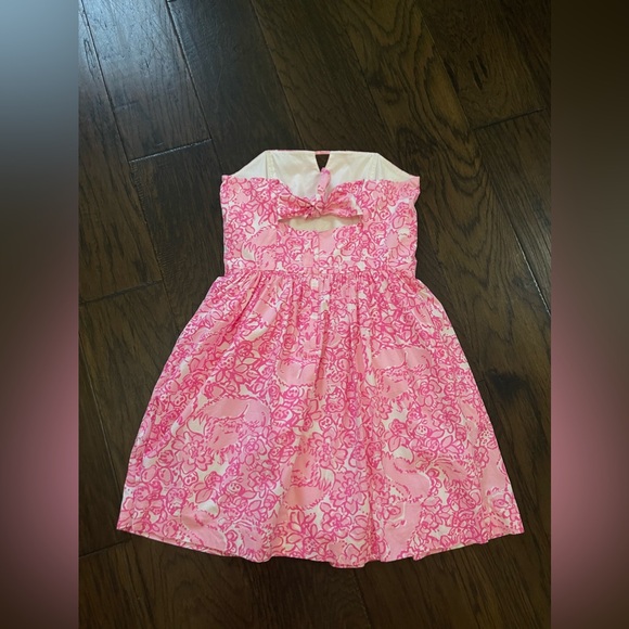 Lilly Pulitzer Strapless Richelle Dress size 6 in She's a Fox Print, NWOT - Picture 5 of 6